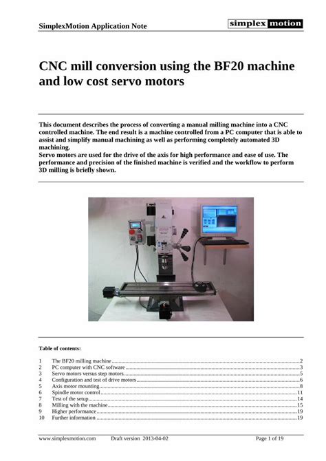 cnc bf|CNC mill conversion using the BF20 machine and low cost .